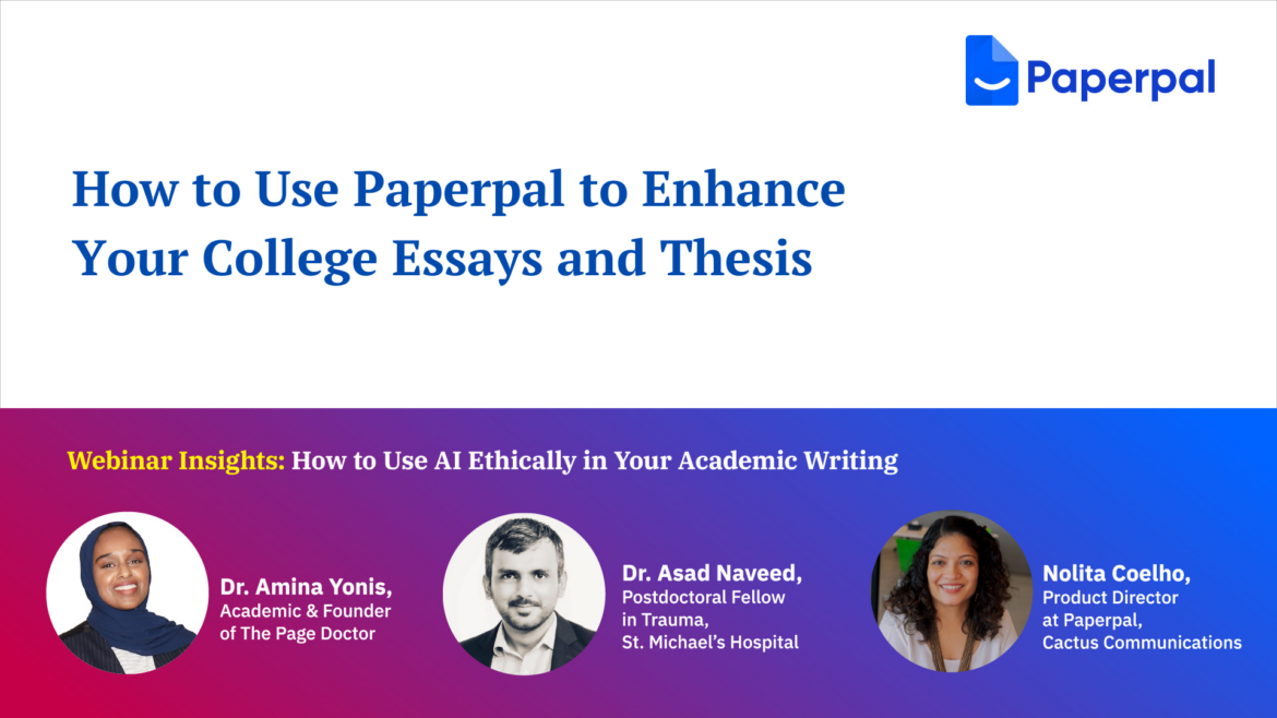 Write College Essays with Paperpal