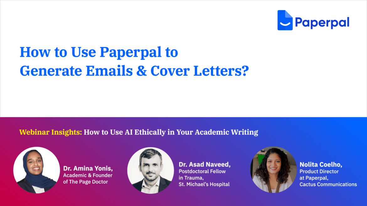 Writing Emails and Cover Letters with Paperpal