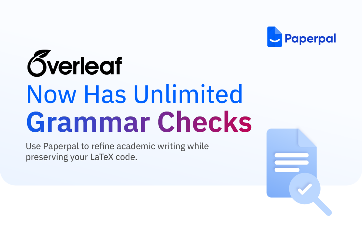 Paperpal integrates with Overleaf