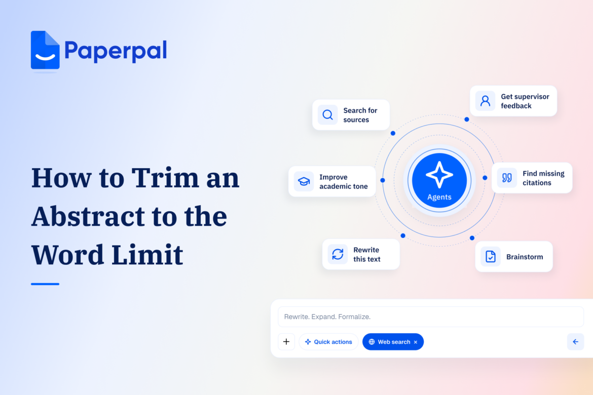 how to trim an abstract to word limit