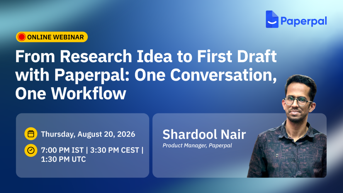 from research idea to first draft with Paperpal Agents